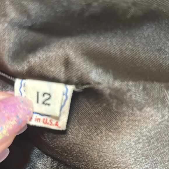 Vtg 70s grandella II ladies button up chocolate brown fur coat size 12 - Picture 15 of 15